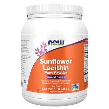 NOW Foods Sunflower Lecithin Powder with Phosphatidyl Choline 1-Pound