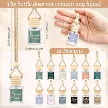 Funnymoom 36 Pack Mother's Day Church Gifts Bulk Empty Christian Car Diffusers for Essential Oils Ha...