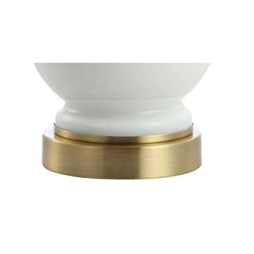 JONATHAN Y JYL4033A-SET2 Set of 2 Table Lamps Cox 22" Glass/Metal LED Table Lamp Contemporary Bedside Desk Nightstand Lamp for Bedroom Living Room Office College Bookcase, White/Brass Gold