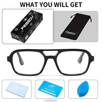 FEISEDY Retro Blue Light Blocking Glasses for Gents & Ladies