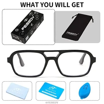 FEISEDY Retro Blue Light Blocking Glasses for Gents & Ladies