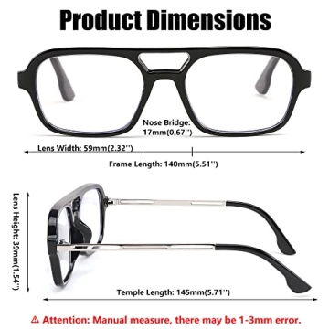 FEISEDY Retro Blue Light Blocking Glasses for Gents & Ladies