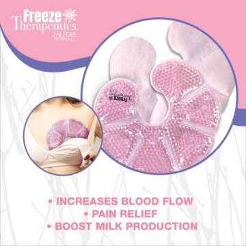 USA Merchant | Hot/Cold Plush Breast Gel Bead Packs by L'AUTRE PEAU Set of 2 Relief for Breastfeeding, Nursing Pain, Mastitis, Engorgement, Swelling, Plugged Ducts | Boost Milk Let-Down & Production