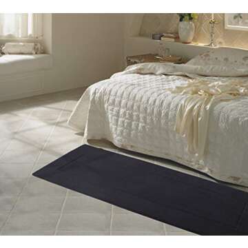 FABBRICA HOME Ultra-Soft Extra-Thick Memory Foam Extra Long Bath Runner Mat (2 ft x 6 ft, Black)