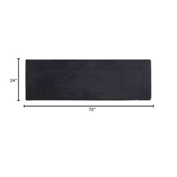 FABBRICA HOME Ultra-Soft Extra-Thick Memory Foam Extra Long Bath Runner Mat (2 ft x 6 ft, Black)