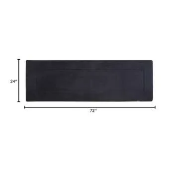 FABBRICA HOME Ultra-Soft Extra-Thick Memory Foam Extra Long Bath Runner Mat (2 ft x 6 ft, Black)
