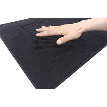 FABBRICA HOME Ultra-Soft Extra-Thick Memory Foam Extra Long Bath Runner Mat (2 ft x 6 ft, Black)