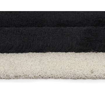 FABBRICA HOME Ultra-Soft Extra-Thick Memory Foam Extra Long Bath Runner Mat (2 ft x 6 ft, Black)