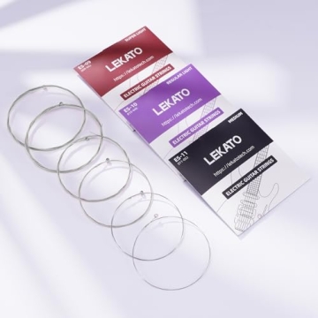 LEKATO Electric Guitar Strings Nickel Plated Steel Coated Electric Guitar Strings with Ball End 10 Set of 6 Hex Steel String(10-46)