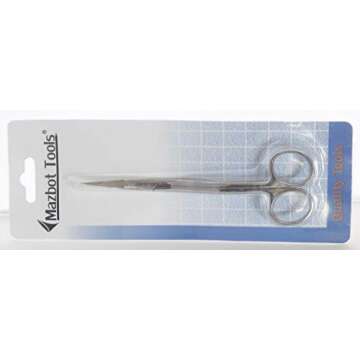 Mazbot 6 Inch Bent Handle Curved Embroidery Scissors---Perfect for Machine Embroidery