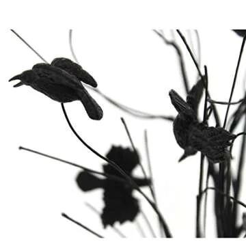 Department 56 Halloween Accessories for Village Collections Murder of Crows Tree Figurine, 10.04 Inch, Black