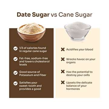 Organic Date Sugar - Sugar Substitute from Kartago, 1lb Single Pack
