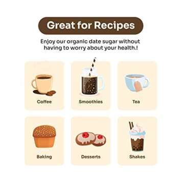 Organic Date Sugar - Sugar Substitute from Kartago, 1lb Single Pack