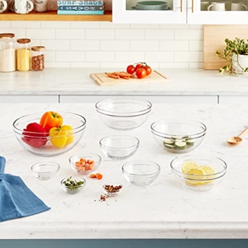Anchor Hocking 10-Piece Glass Mixing Bowl Set - Durable & Versatile