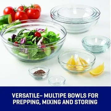Anchor Hocking 10-Piece Glass Mixing Bowl Set - Durable & Versatile