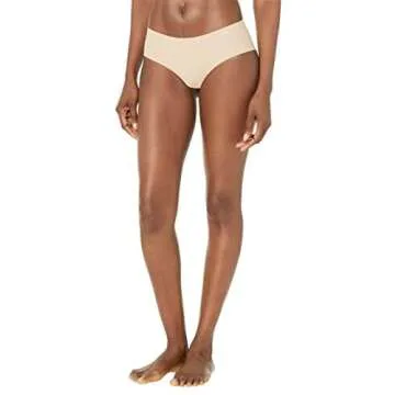 Calvin Klein Women's Invisibles Seamless Hipster Panties, 5 Pack, Light Caramel, Large