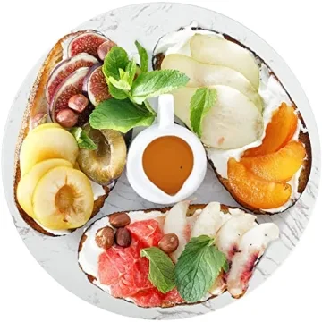 DEAYOU 12" Marble Lazy Susan for Elegant Serving