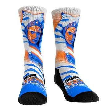 Star Wars The Mandalorian Premium Novelty Socks (Small / Medium, Ahsoka Tano - Battle Slash)