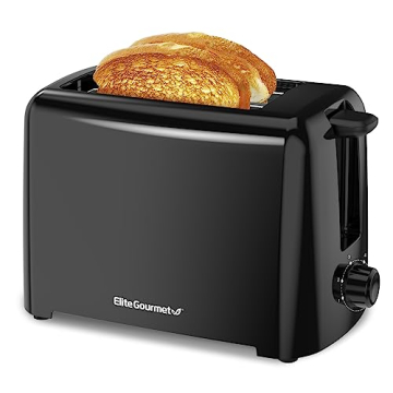 Elite Gourmet ECT1027B Cool Touch Toaster - Precision Toasting for Bagels & More