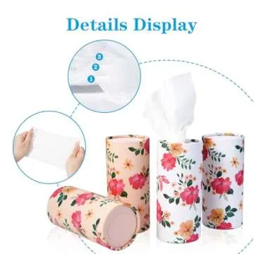 Qofaoye Car Tissues Holder 4 Pack with Facial Tissues Travel Tissue Tubes Box Container Fit for Car Cup Holder Car Tissues Cylinder Third Generation