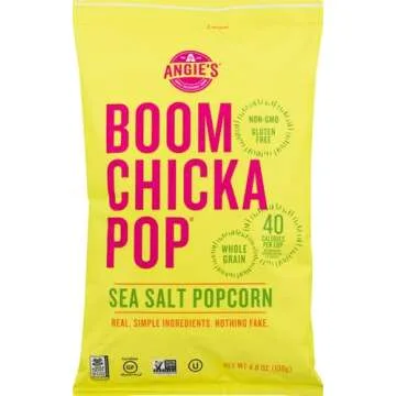 Angie's BOOMCHICKAPOP Sea Salt Popcorn for Guilt-Free Snacking