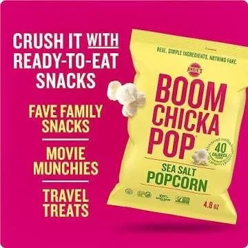 Angie's BOOMCHICKAPOP Sea Salt Popcorn for Guilt-Free Snacking