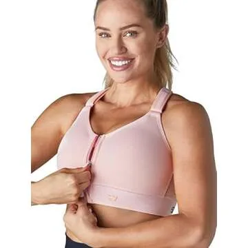 SHEFIT Flex Sports Bra for Women, Medium Impact Sports Bra, Blush, Medium