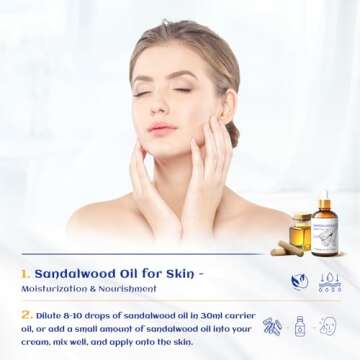 Pure HIQILI Sandalwood Essential Oil for Therapeutic Use