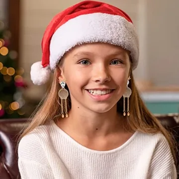 Cute Animal Reindeer Drop Dangle Earrings Christmas Earrings for Women Furry Reindeer Earrings Gifts for Women