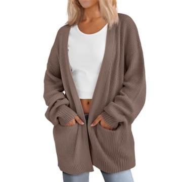 LILLUSORY Women's Oversized Soft Knit Cardigan Sweater for Fall Fashion 2024