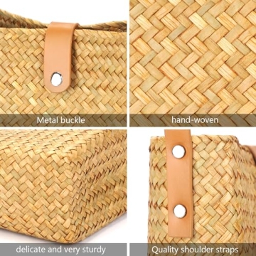 Straw Shoulder Bag Small Handbags Purses Underarm Bag Square Pocketbook Bag Casual Woven Beach Bags Summer Hobo tote Bags (Square, Yellow)