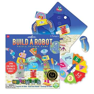 eeBoo: Build A Robot Spinner Puzzle Game, Encourages Imaginative Play, Patience and Social Skills fo...