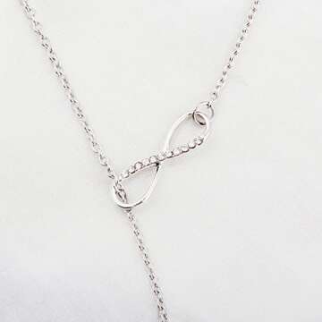 ENSIANTH Infinity and Airplane Lariat Y Necklace Jet Plane Jewelry for Flight Attendant Traveler (Airplane Y Necklace)