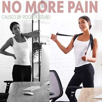 Posture Corrector for Women Men - Posture Brace - Adjustable Back Straightener - Discreet Back Brace for Upper Back - Comfortable Posture Trainer for Spinal Alignment (25" - 53")