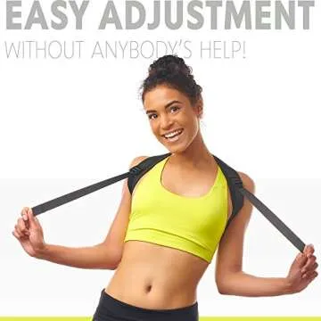 Posture Corrector for Women Men - Posture Brace - Adjustable Back Straightener - Discreet Back Brace for Upper Back - Comfortable Posture Trainer for Spinal Alignment (25" - 53")