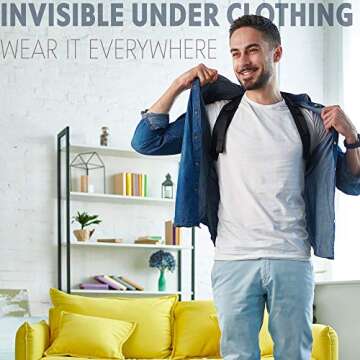 Posture Corrector for Women Men - Posture Brace - Adjustable Back Straightener - Discreet Back Brace for Upper Back - Comfortable Posture Trainer for Spinal Alignment (25" - 53")