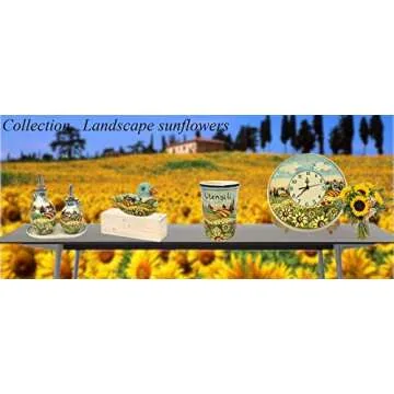 CERAMICHE D'ARTE PARRINI - Italian Ceramic Set Cruet Oil Vinegar Art Pottery Hand Painted Made in ITALY Tuscan