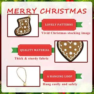 Athoinsu 10 PCS Rustic Christmas Tree Ornaments