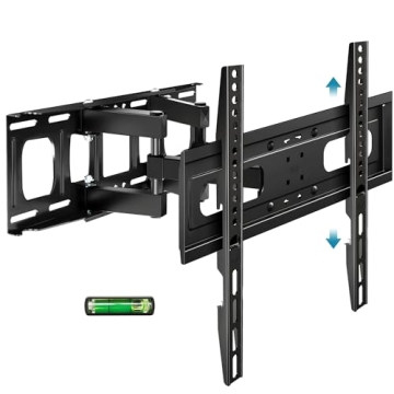 Full Motion TV Mount with Height Adjustment, TV Wall Mount Most 26-65 Inch Flat and Curved TV, Wall ...