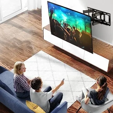 Full Motion TV Wall Mount with Height Adjustment