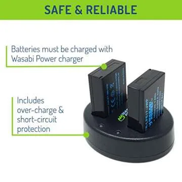 Wasabi Power Dual USB Charger & LP-E17 Battery Set
