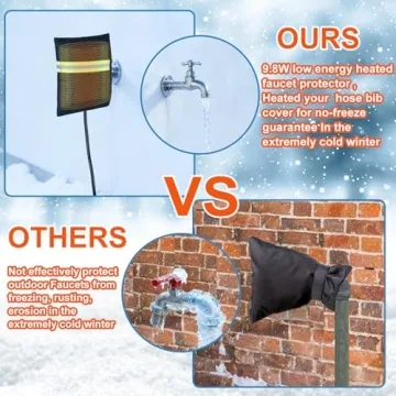 Heated Outdoor Faucet Covers with 4-Layer Insulation