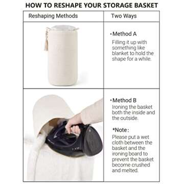 Mkono Woven Toilet Paper Holder with Wooden Beads