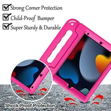 TIRIN iPad 10.2 Case with Screen Protector and Kickstand