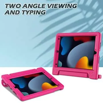 TIRIN iPad 10.2 Case with Screen Protector and Kickstand