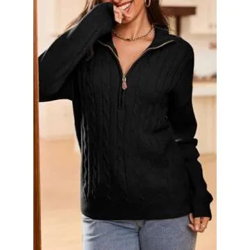 Dokotoo Black Womens Sweaters for Women Trendy Winter 2025 Women Outfits Dressy Casual Women's Sweat...