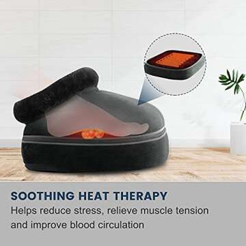 ARONT Shiatsu Foot Massager Warmer-2-in-1 Shiatsu Foot and Back Massager with Heat-Kneading Massagers for Back,Leg at Home Office Christmas Gift