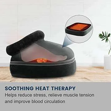 ARONT Shiatsu Foot Massager Warmer-2-in-1 Shiatsu Foot and Back Massager with Heat-Kneading Massagers for Back,Leg at Home Office Christmas Gift