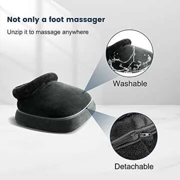 ARONT Shiatsu Foot Massager Warmer-2-in-1 Shiatsu Foot and Back Massager with Heat-Kneading Massagers for Back,Leg at Home Office Christmas Gift