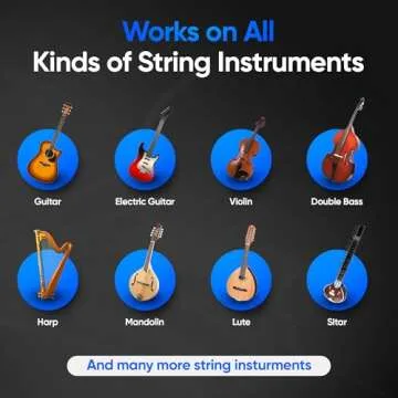 Jyker USA Guitar Tuner Pick 2-in-1 - Digital with LED Screen, 0.6mm Plectrum, 12 Equal Temperaments, Precision Tuning for Electric & Acoustic Guitars, Bass, Ukulele, Violin, Bass, Banjo, Chromatic